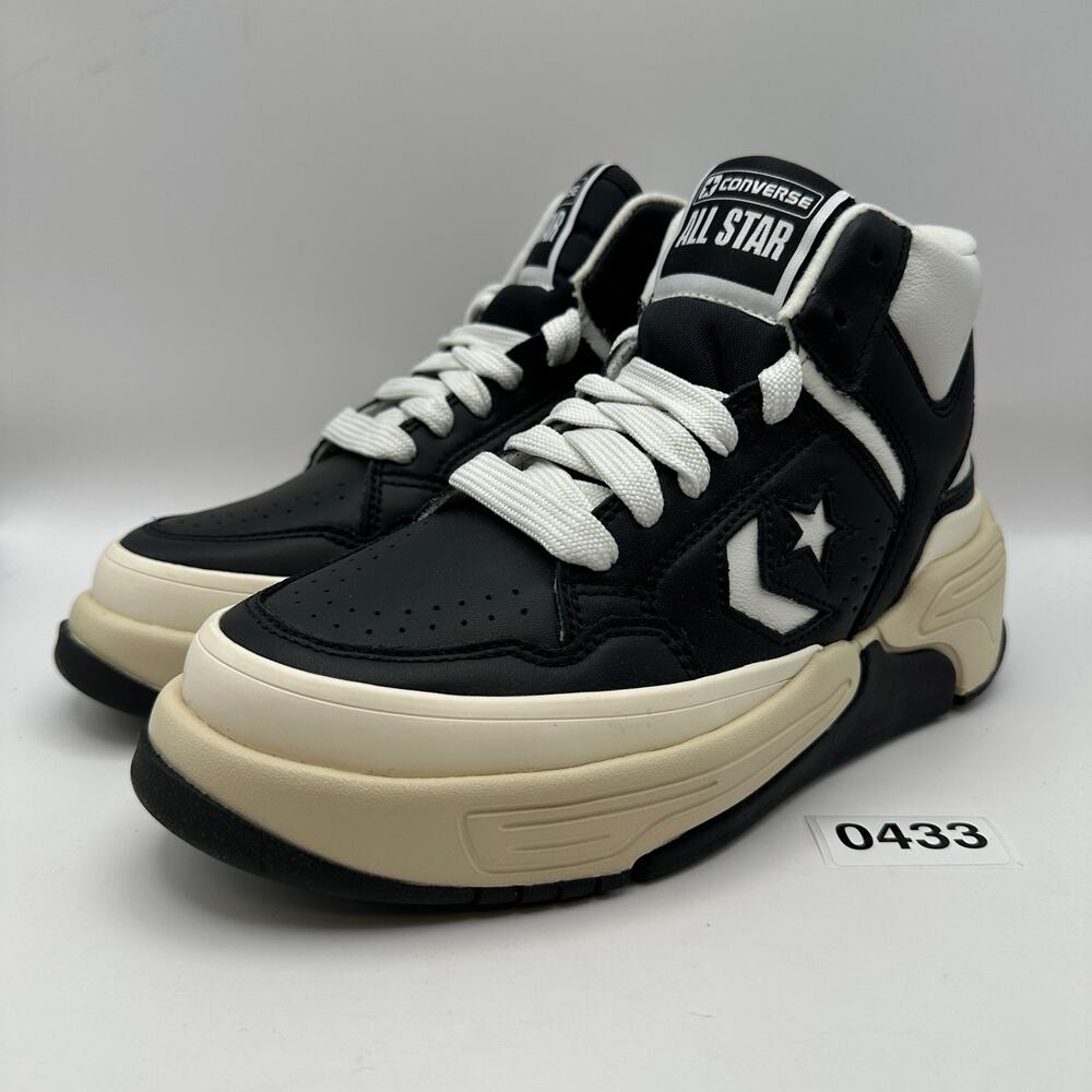 CONVERSE Men's 3.5 Women's 5 Weapon CX Mid Black Vintage White 171556C